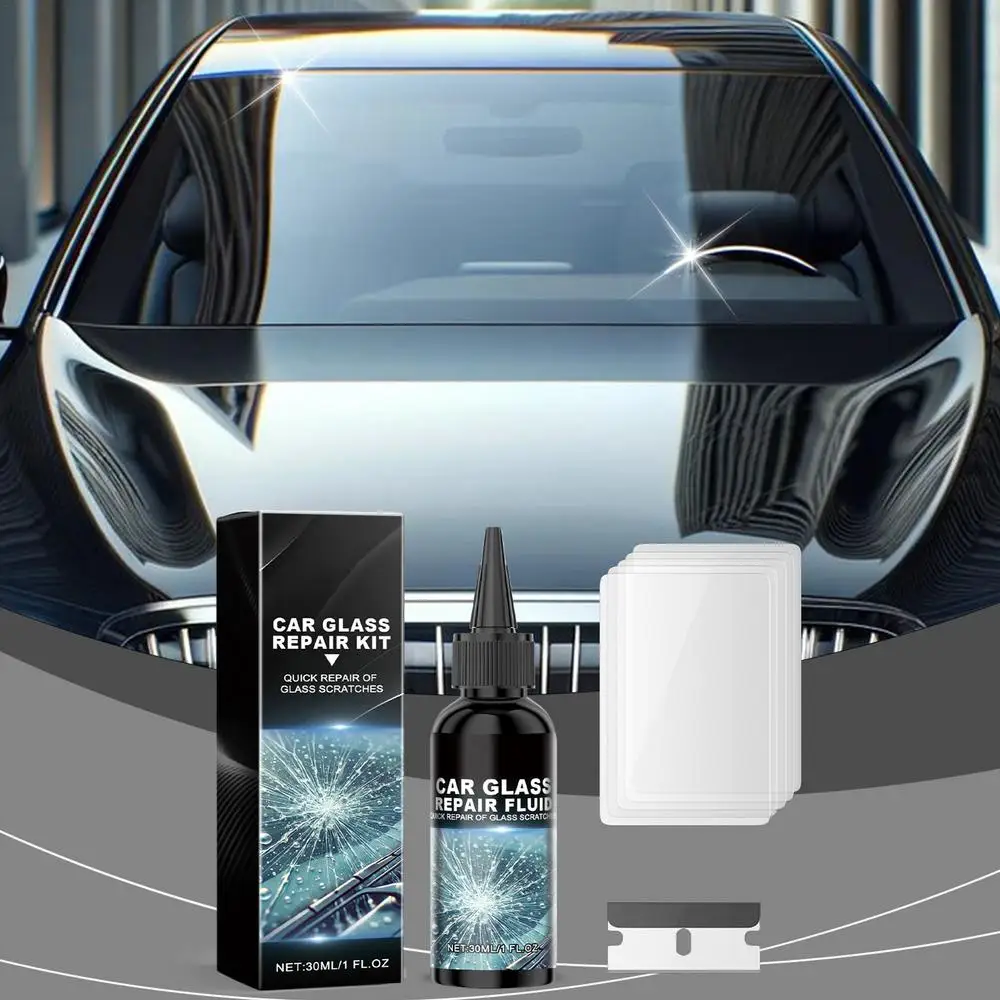 Glass Repair Fluid Automotive Chipped Window Repair Kit Automotive Windscreen Tool Car Care Kit Glass Repair Fluid For Most