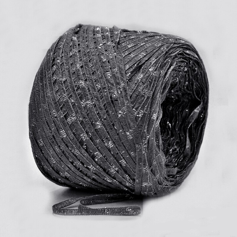 Fil de coton métallique ruban 250g | Pour tricoter à la main, type de tricot, fil crochet pour écharpe, crocheter bricolage, katoen garen,S2141
