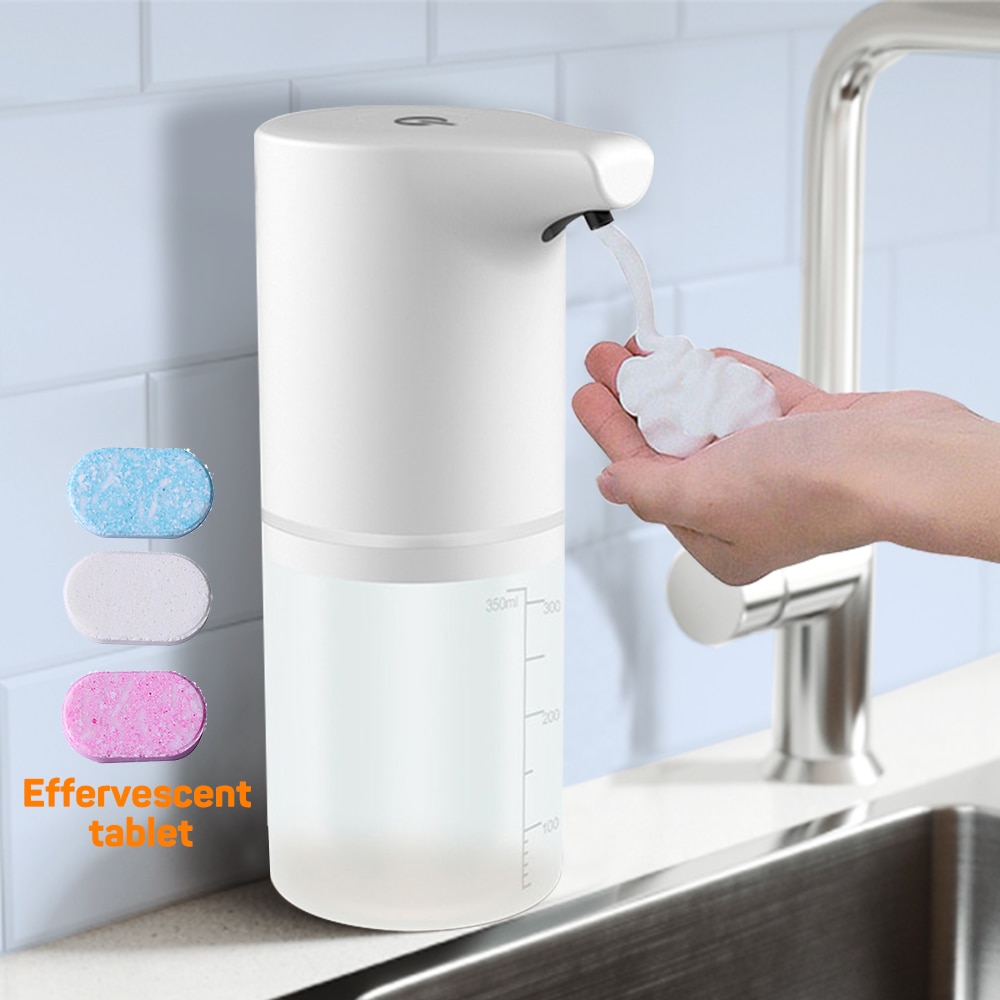 Dispensador de jabón automático sin contacto, máquina de espuma inteligente con carga USB, Sensor infrarrojo, Manos libres de jabón líquido, desinfectante