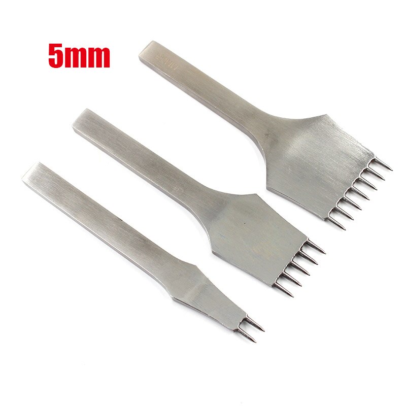 Herramienta de punzonado para manualidades de cuero, punzón, herramienta de costura de cuero, cincel de agujero circular de 3mm / 4mm / 5mm