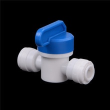 1/4" - 1/4" PE Pipe Fittings Hose Quick Connection Ball Valve Water Reveser Osmosis Aquarium System