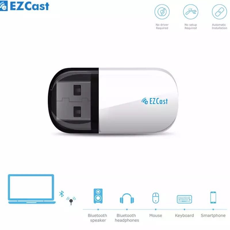 Wireless 802.11ac 802.11N Adapter Ezcast 5200 Wireless USB WIFI Adapter 5G/2.4G Bluetooth 4.2 Dual Band AC 600Mbps NetworkCard