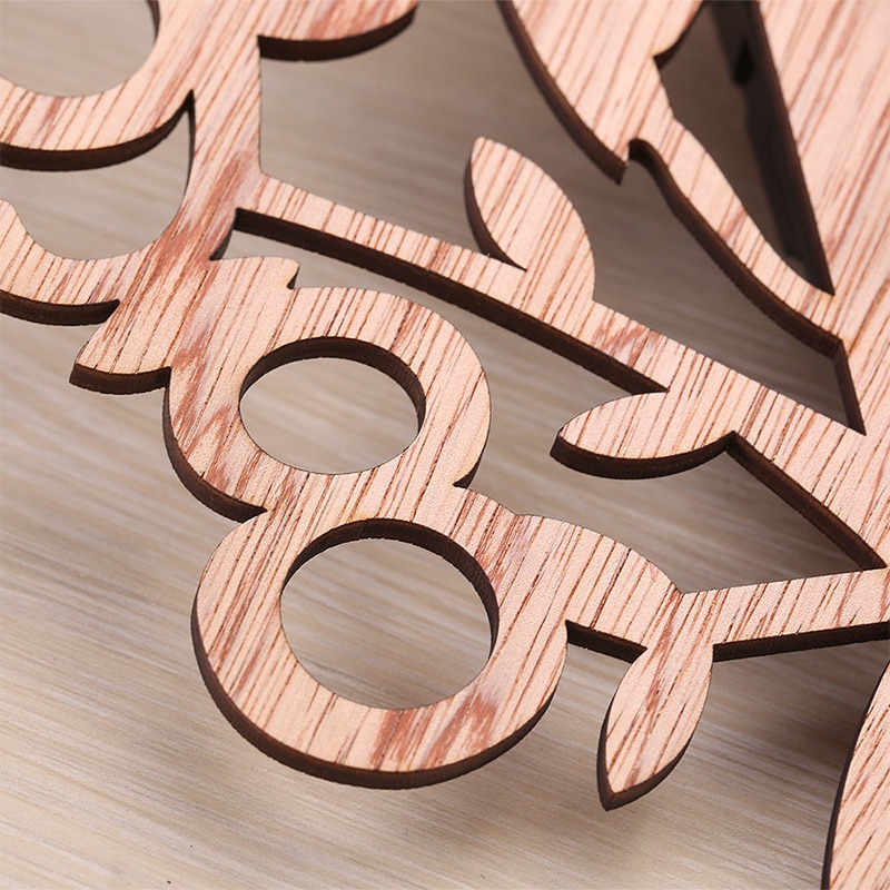 3d cirkulært træ træ væg ur hængende ur 22cm diameter stort stum dekorativt vægur på væggen dekoration til hjemmet