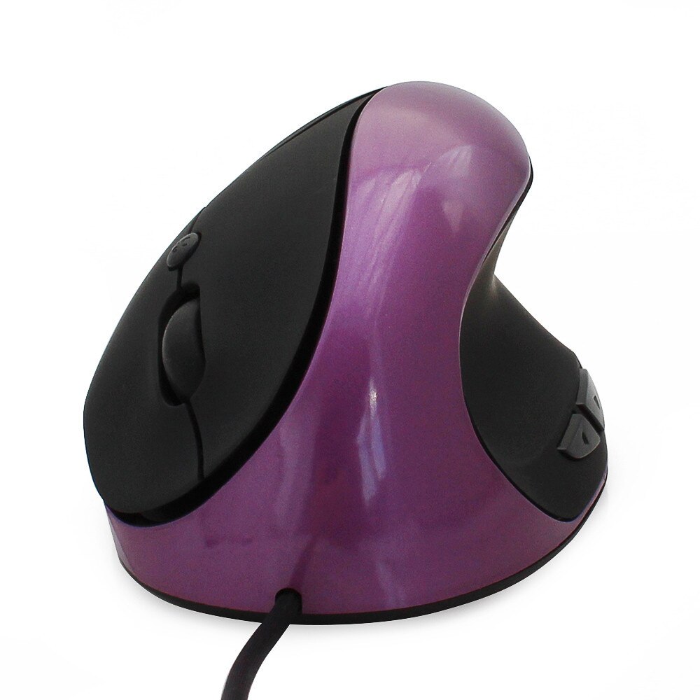 Vertical Ergonomic Mouse Wrist Healthy Office Mouse USB Optical PC Gamer Mice 1600DPI Wired Computer Mause For Laptop Computer: Purple