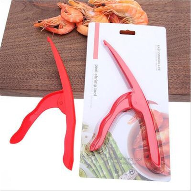 Éplucheur de crevettes, éplucheur de crevettes, outils de fruits de mer, écrevisse éplucheur de crevettes, Gadgets de cuisine créatifs, rouge: Default Title