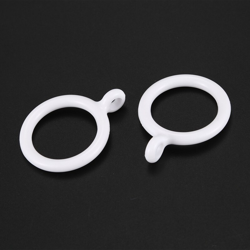 20X White 25Mm Inner Plastic Curtain Rings