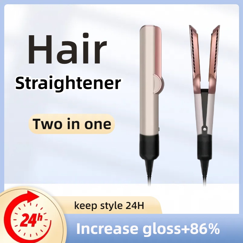 Professioneller 2-in-1-Haarglätter und Trockner mit negativen Ionen, Stylingkamm für sterben Haarpflege, alle-in-eins-Glättungs- und Trocknungswerkzeug