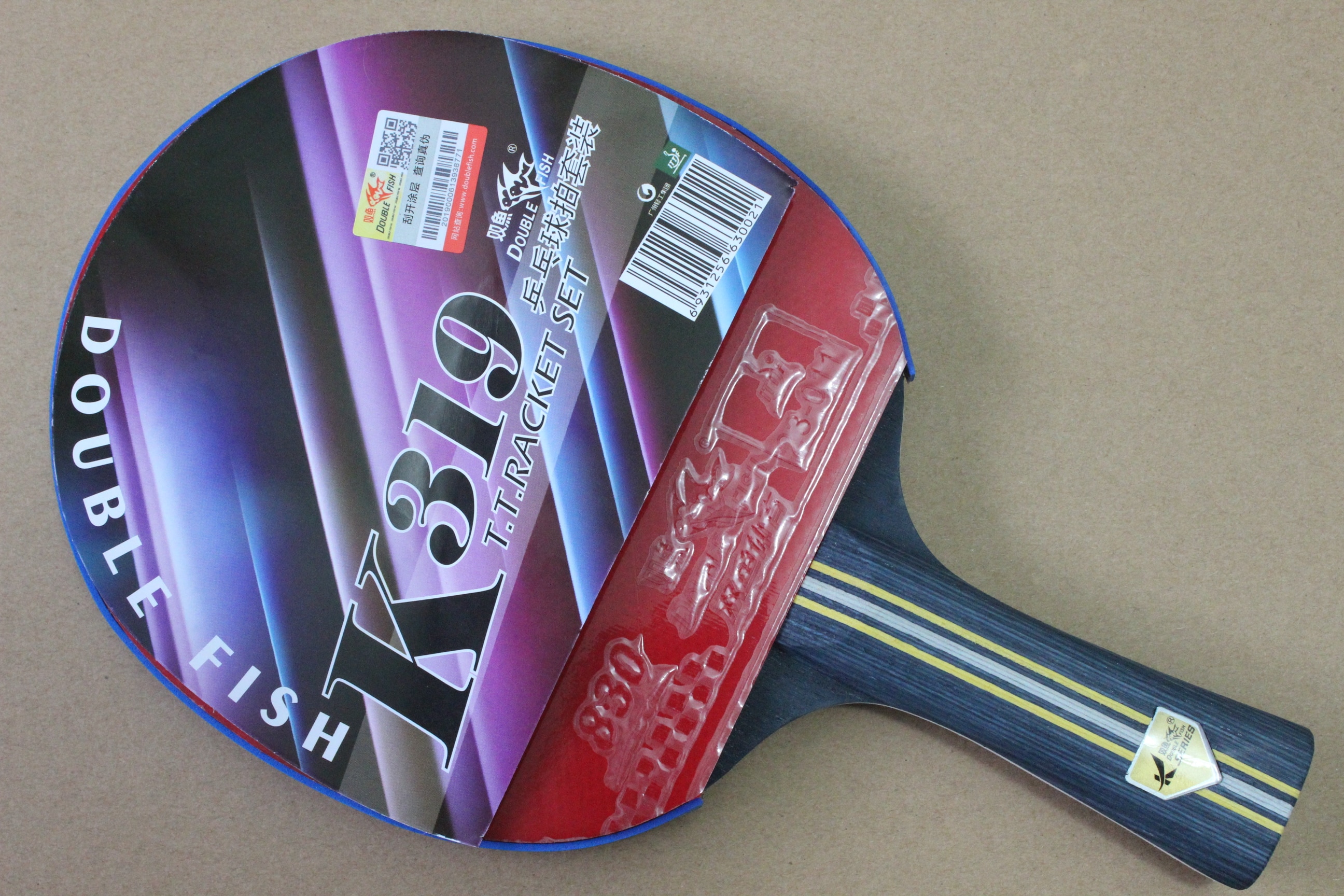 original double fish K Series entry level Table tennis rackets . finished product Table tennis racquet