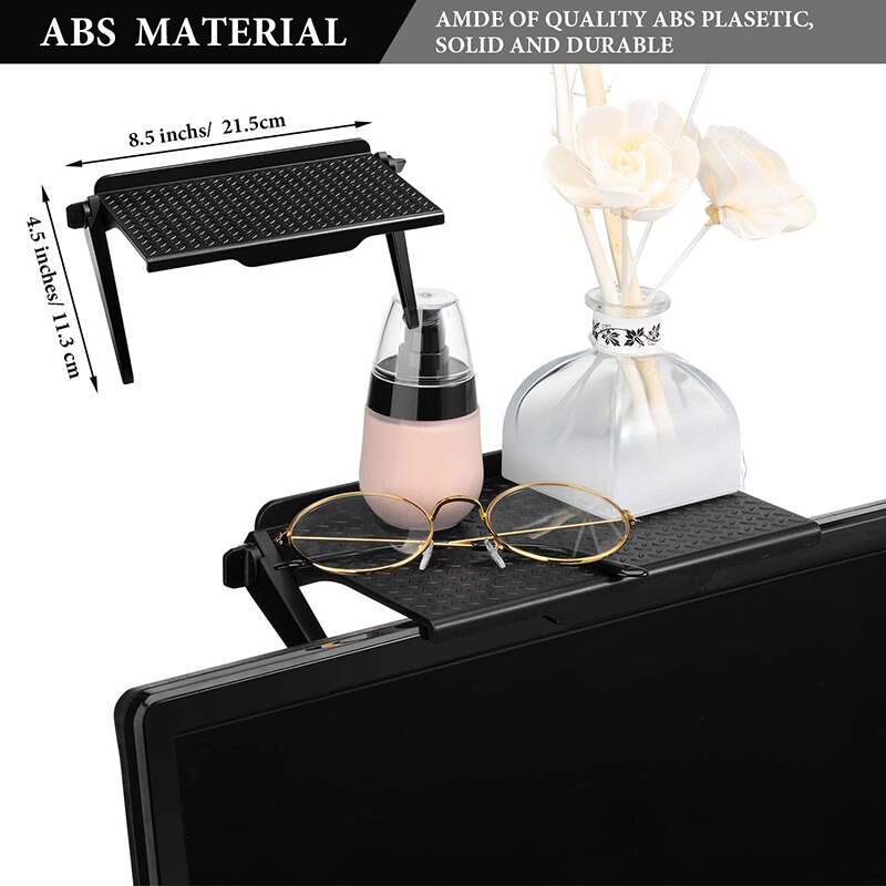 -TV Top Shelf 8.5 Inch Sn Shelf Adjustable Monitor Top Shelf TV Top Storage Bracket Computer Sn Shelf for Home