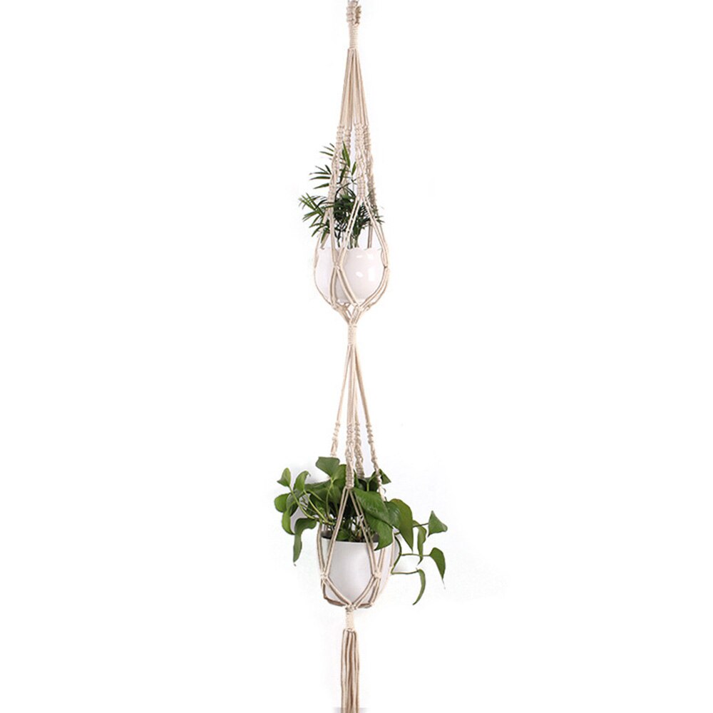 Offres spéciales à la main macramé plante cintre fleur/pot cintre pour décoration murale jardin maison décorative panier de fleurs