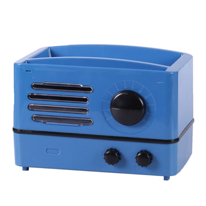 Radio Shape Toilet Paper Holder Waterproof Wall Mounted Roll Paper Tube Storage Box Tray Dispenser Shelf Bathroom: Blue