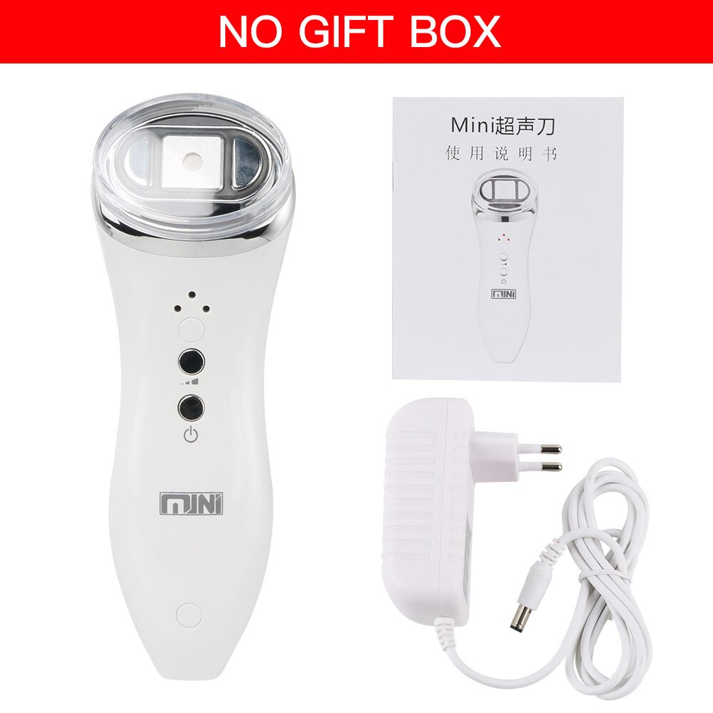 Ultrasonic Mini HIFU RF Tightening Lifting Therapy Skin Rejuvenation High Intensity Focused Ultrasound Beauty Device Facial Care: No GIFT BOX