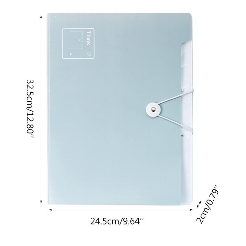 Accordion File Folder 8 Pocket Expanding Document Folder A4 Size for Home School 85DD