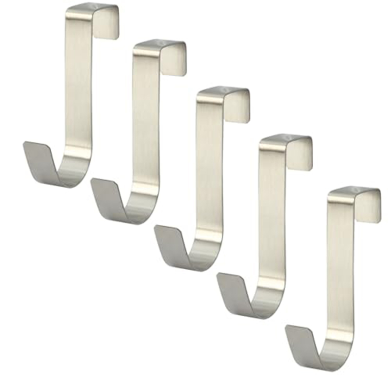 Ganchos de Metal para puerta de armario de cocina, perchero colgante para baño, ropa, abrigo, sombrero, toalla, gancho de almacenamiento, accesorios de oficina: Bronce