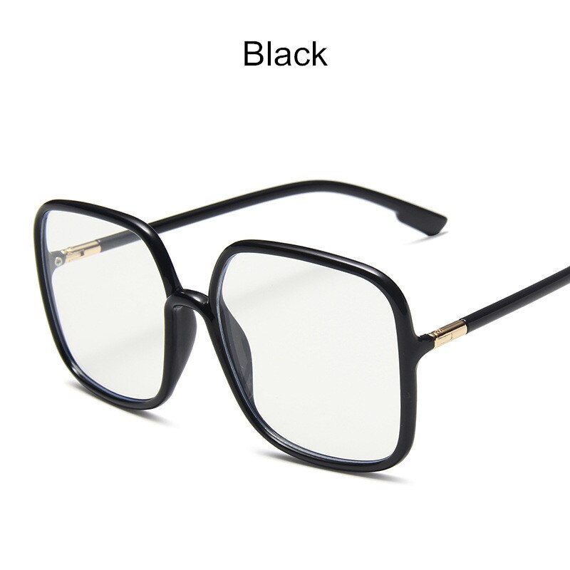 Gafas cuadradas de plástico para mujer, anteojos cuadrados con luz azul, Estilo Vintage, gafas hombres ópticos para miopía, gafas graduadas por ordenador,: Black