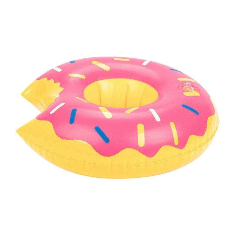 Soporte para Donuts para bebidas, juguete de diversión con agua, balsas de piscina hinchables flotantes para en la playa, portavasos para teléfono para niños, 1 Uds.: A