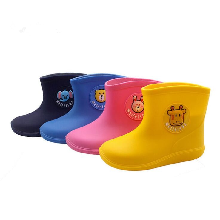 Neue freundlicher Gummi Stiefel Tiere Karikatur freundlicher Regen Stiefel Anti Unterhose Baby Jungen Mädchen Wasser Schuhe Wasserdichte Kleinkind Regen