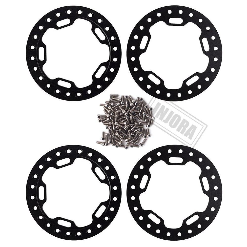 INJORA 4Pcs 52MM Aluminum Alloy 1.9" Wheel Ring for 1/10 RC Crawler Axial SCX10 Traxxas TRX4