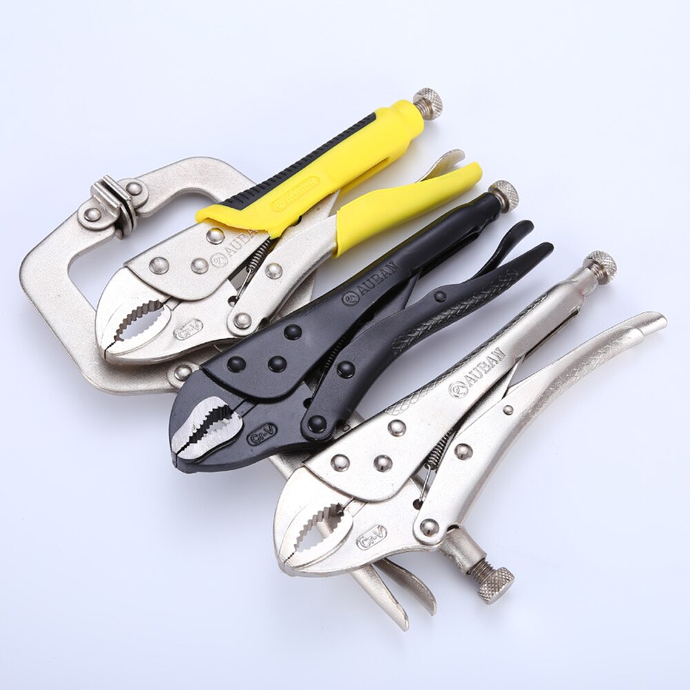 Locking Pliers Fix Locator C Clamp Pincer Grips Ground Mouth Woodwork Grip Vise Lock Plier Clamping Hand Tools Weld Clip Tool