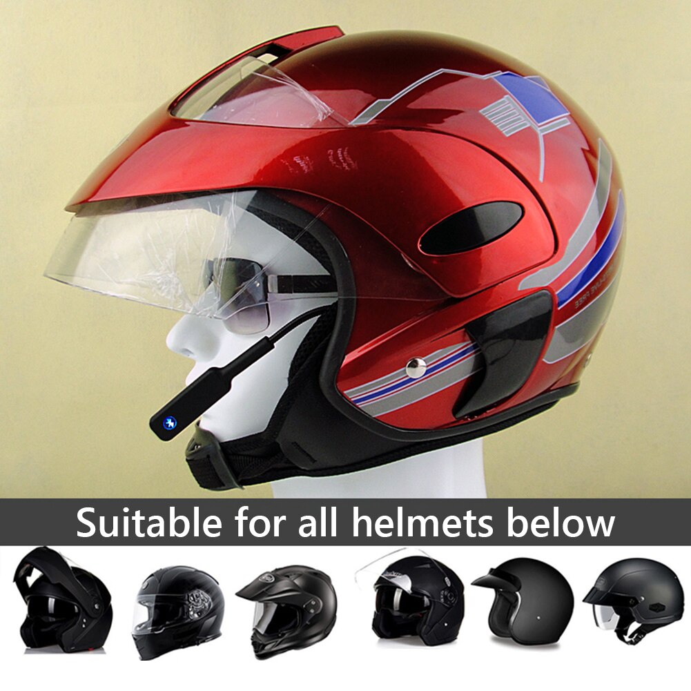 Motorcycle Helmet Headset Speakers Motorcycle Helmet Bluetooth-compatible Wireless Headset Handsfree Earphones Headphones