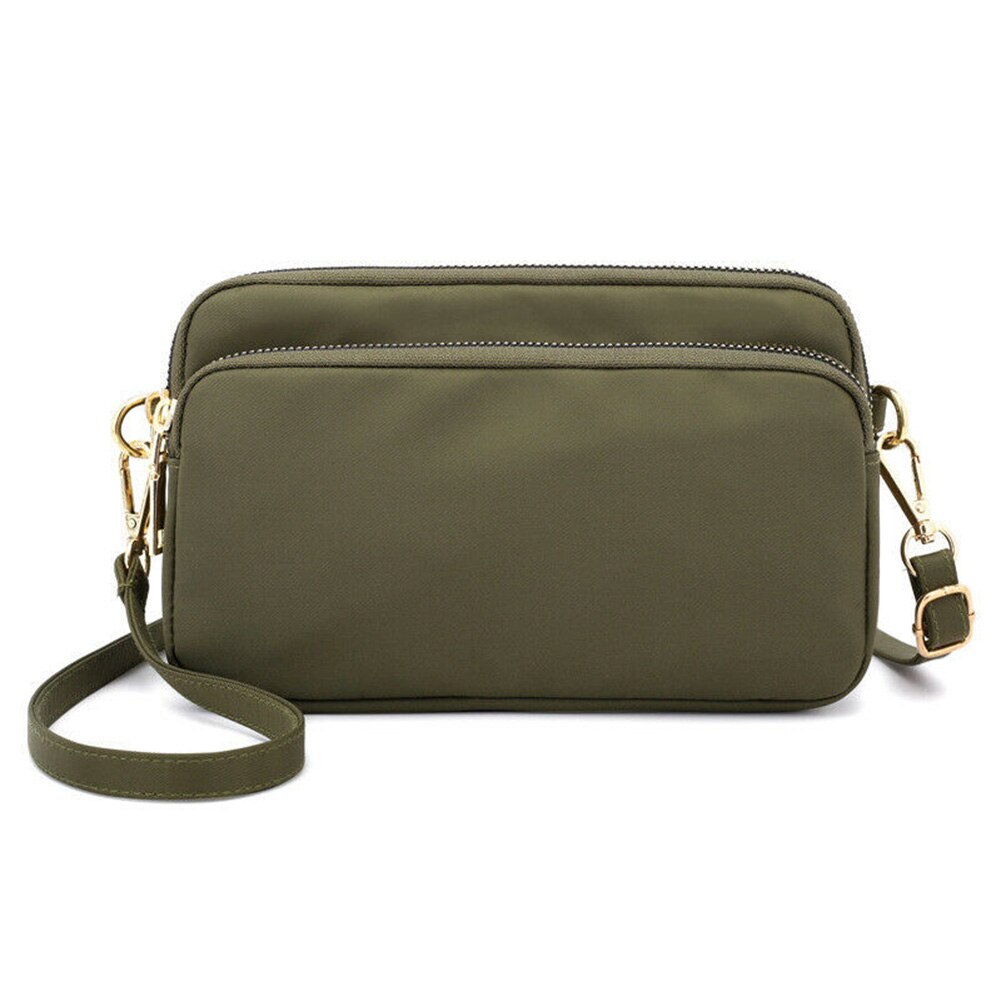 Bag Women Women Waterproof Solid Color Shoulder Bag Crossbody Nylon Messenger Small Purse Simple And Durable Bolsas: armygreen