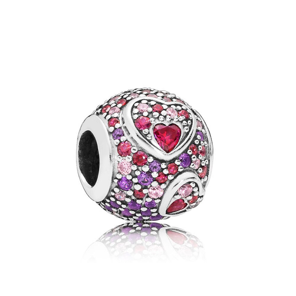 2019 NUOVO 100% 925 di Sterling Silver Valentino Rob Bot CLUB Dadi Scintillante Freccia Fascino Amato Clip di Cuore Del Pendente braccialetto Regalo: 8