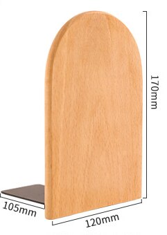Beech Black Walnut Solid Wood Bookend Office Student Wooden Bookend Simple Bookend: 2