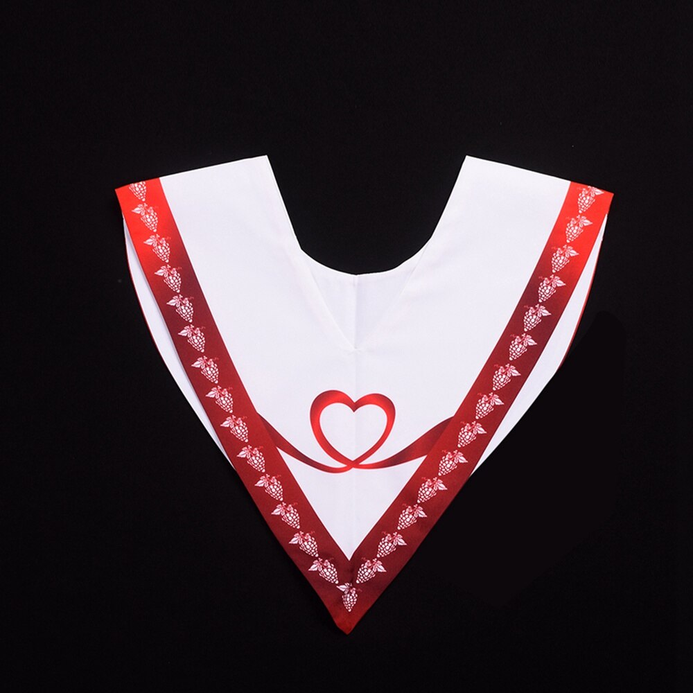 Bufanda de cuello de coro en forma de V, estola de clero de sacerdote