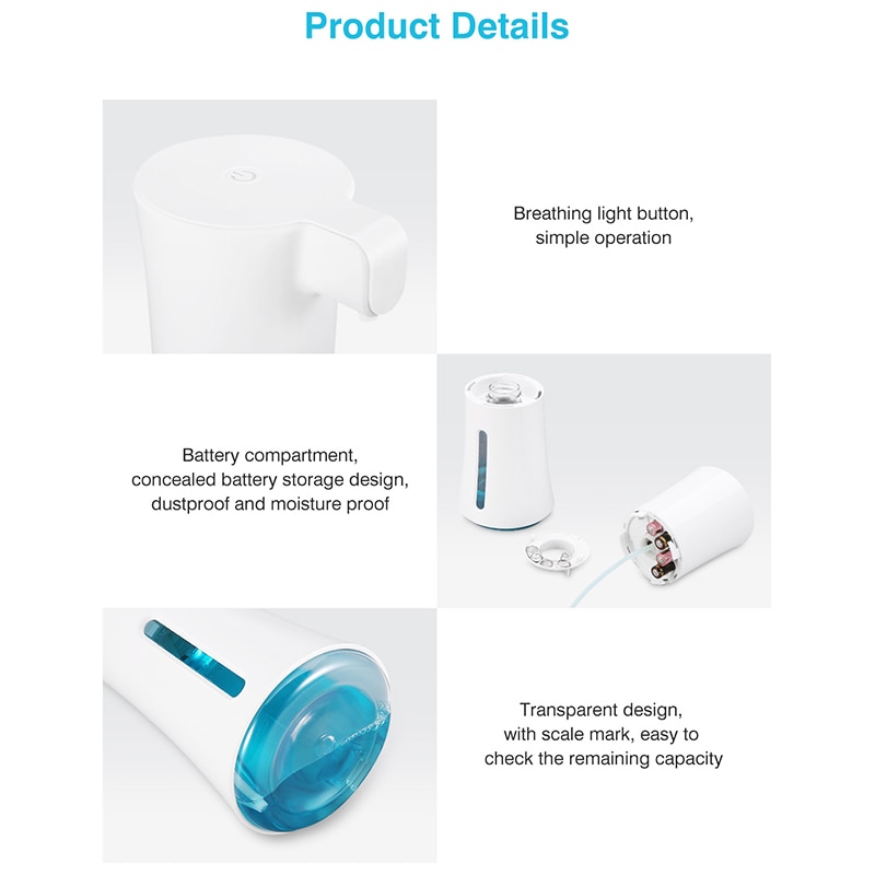 Soap Dispenser, Automatic Foaming Soap Dispenser Touchless Battery Operated Adjustable Soap Dispenser Volume Control Switch for