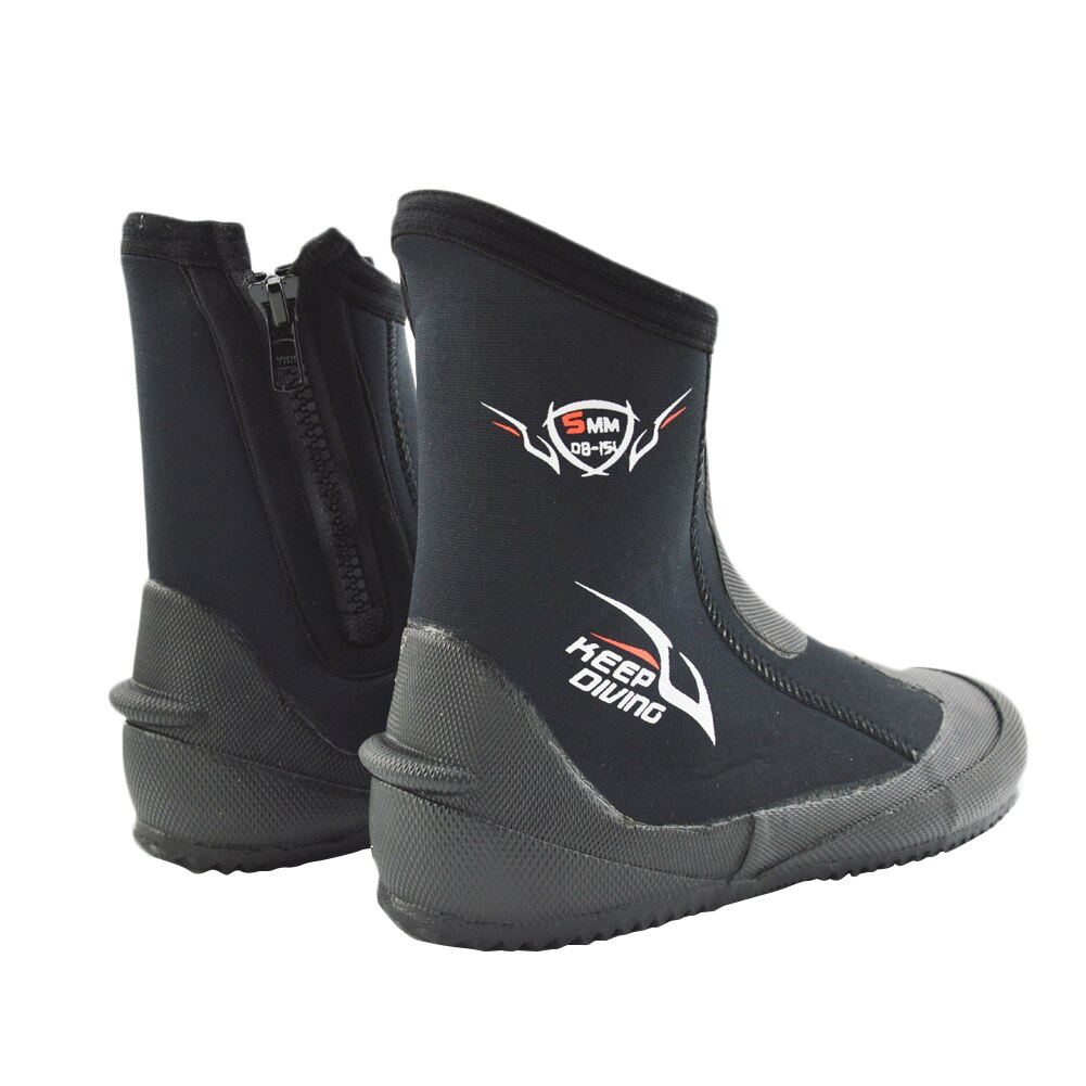 Stivali da sub universali in neoprene da 5MM sport acquatici termici a vita alta Cuba Snorkeling rafting uomo donna pinne da nuoto scarpe: XS