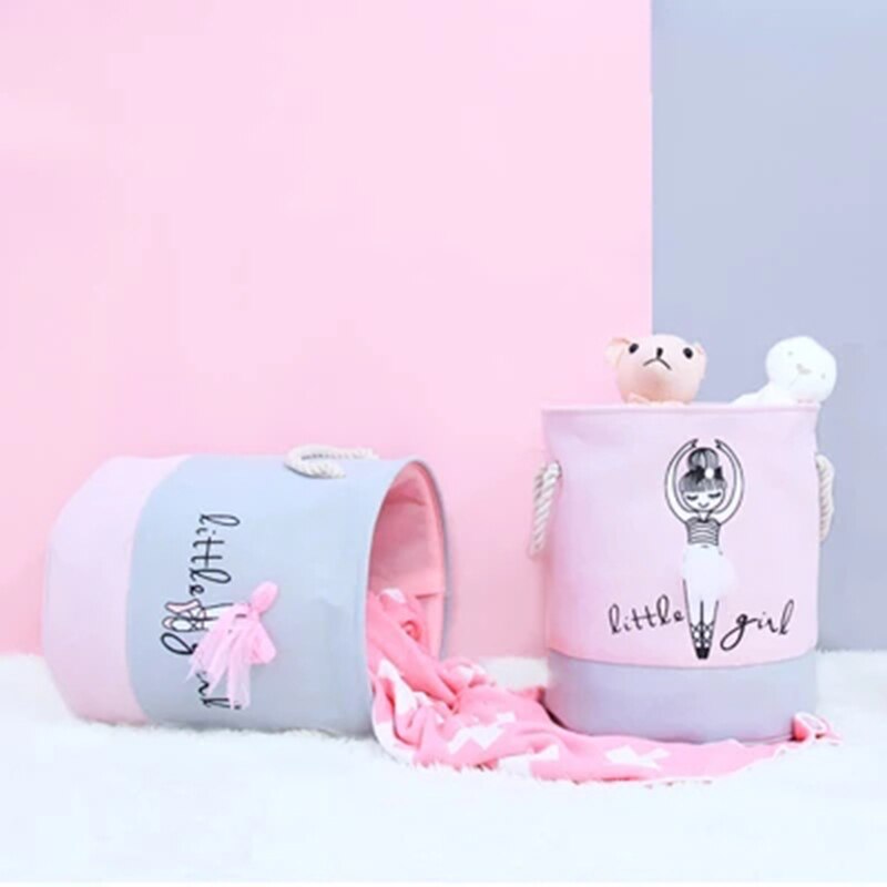MICCK panier à linge, tissu moderne, pique-nique frais jolie fille, organisateur de vêtements, salle de bain, panier de rangement de jouets