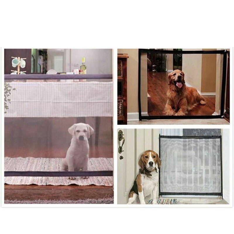 Magic Gate Dog Pet Fences Portable Folding Safe Guard Indoor and Outdoor Protection Safety Magic Gate For Dogs Cat Pet