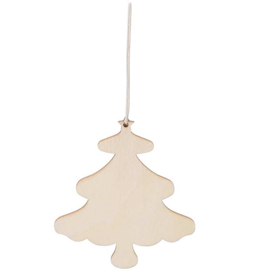 Houten mooie feest hangende hanger ornament kerstboomversiering