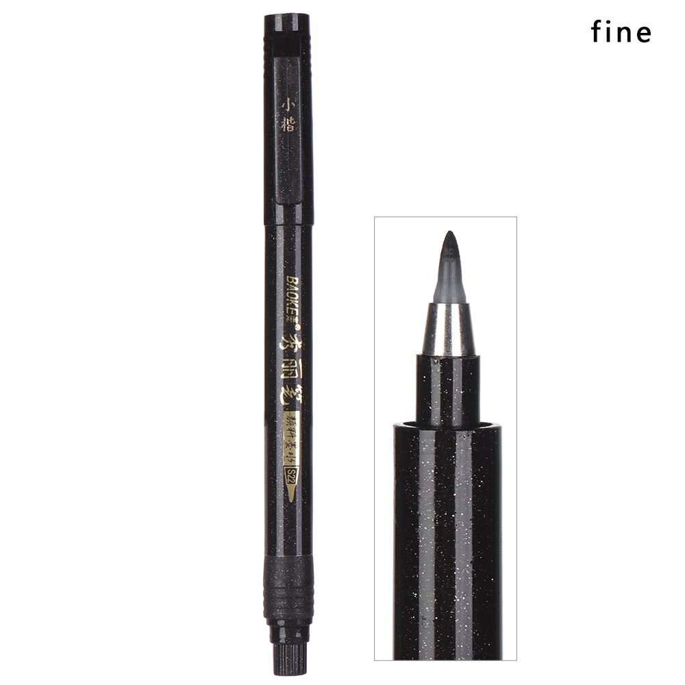 Calligraphy Pen Hand Lettering Pens Brush Lettering Pens Markers for Writing DrawingBlack Ink Pens Art Marker Office School Pen: fine
