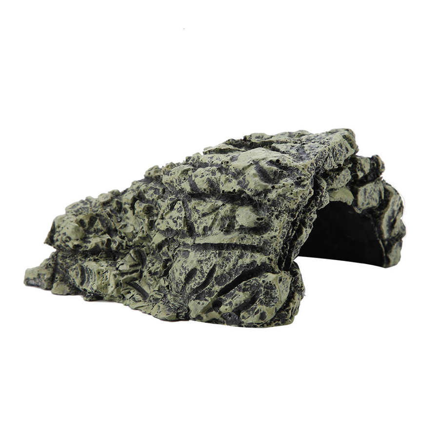 Reptile Hiding Cave Lizard Snake Turtle Hide Rest Cave Reptiles House Basking Hide Habitat Aquarium Landscaping Terrarium Decor: L