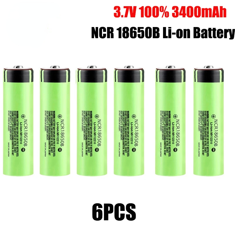 2024New Original NCR18650B 3,7 V 3400 mah 18650 Lithium-Akku Für Taschenlampe Spielzeug Auto Kamera batterien Ladung Batte: Rosa