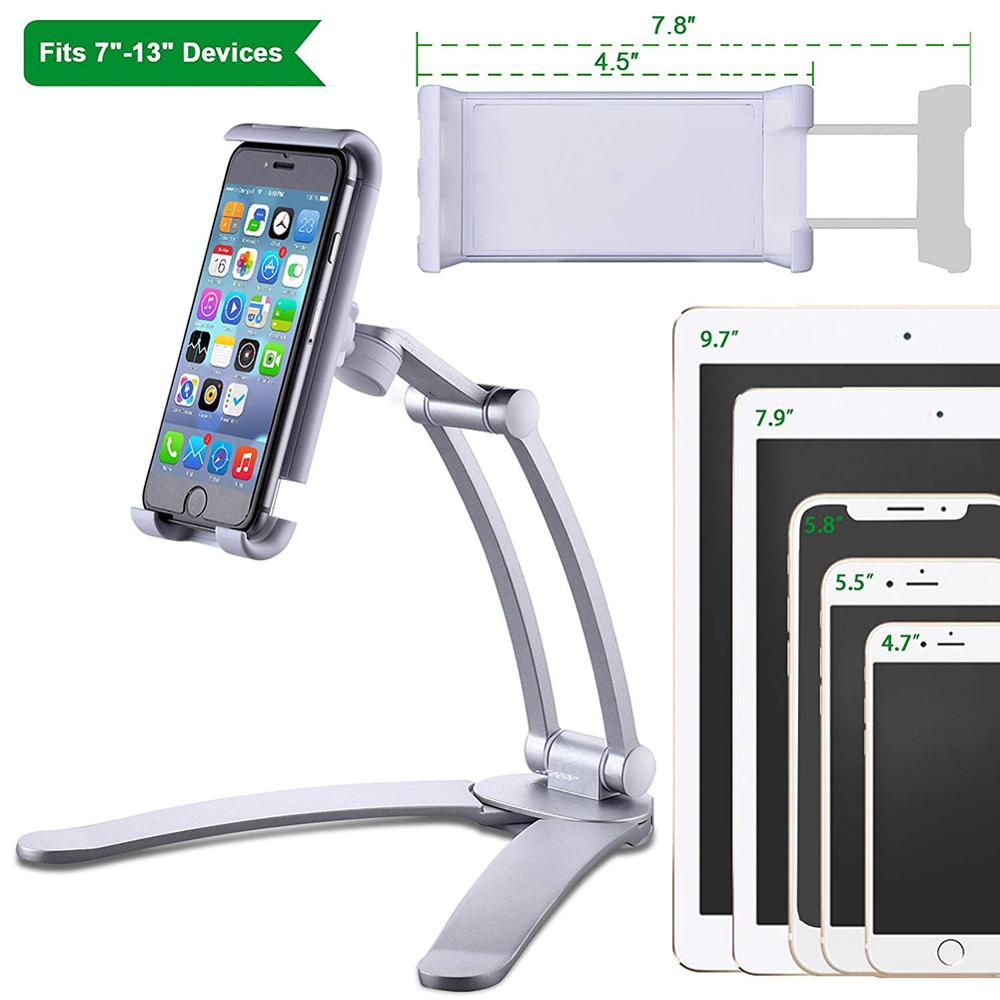 Hobbylane keuken tabletstandaard verstelbare houder muurbevestiging voor ipad pro, surface pro, ipad mini  d20
