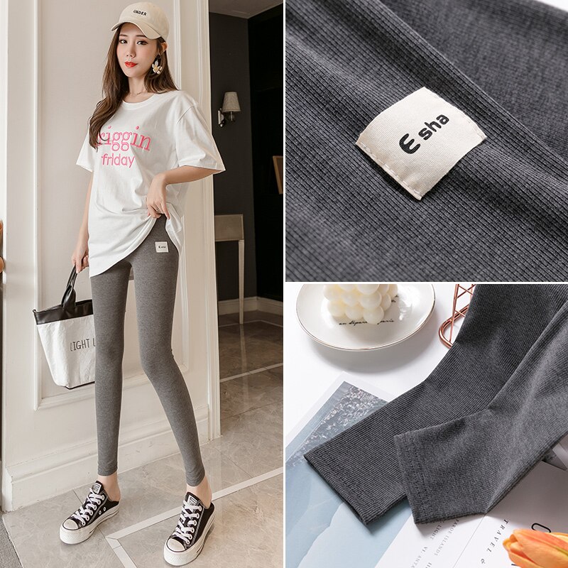 1625# Maternity Pants Spring Autumn Stretch Elastic Waist Belly Support Pants Maternity Leggings Maternity Trousers