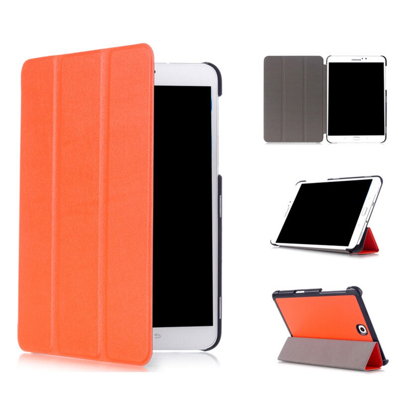 Tab  s2 9.7 skal skal sm -t813 t819 smal smart fodral till samsung galaxy tab  s2 9.7 sm-t810 t815 surfplatta med automatisk viloläge/väckning: Orange