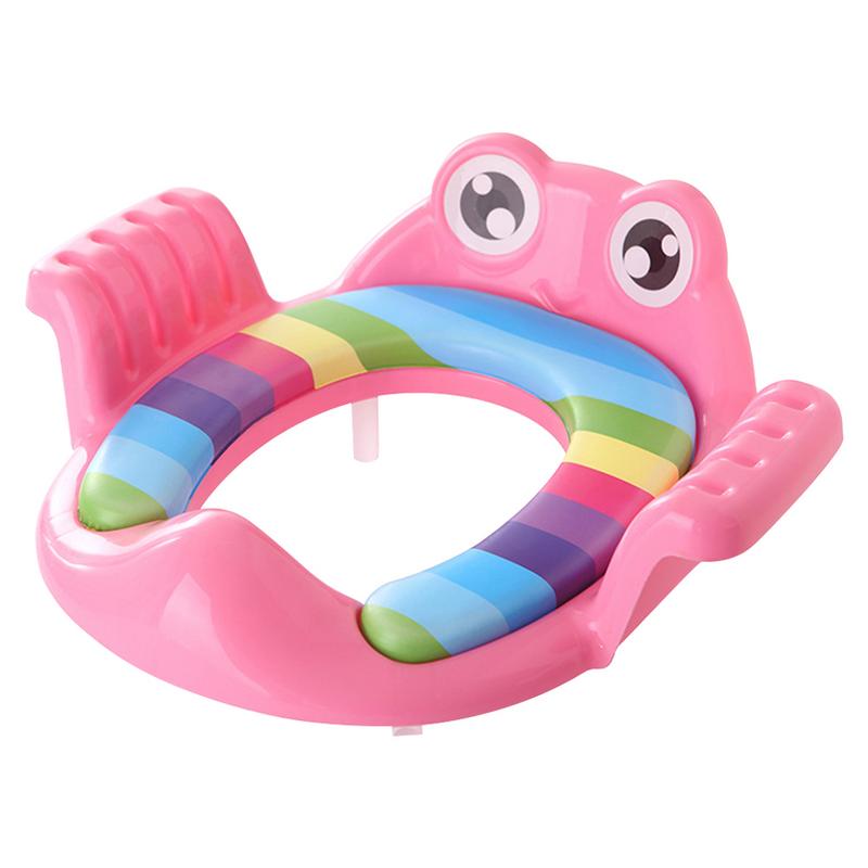 Pot bébé avec tapis doux bébé toilette dessin animé grenouille style Pot enfant Pot formation filles garçon Pot enfants chaise siège de toilette: Pink