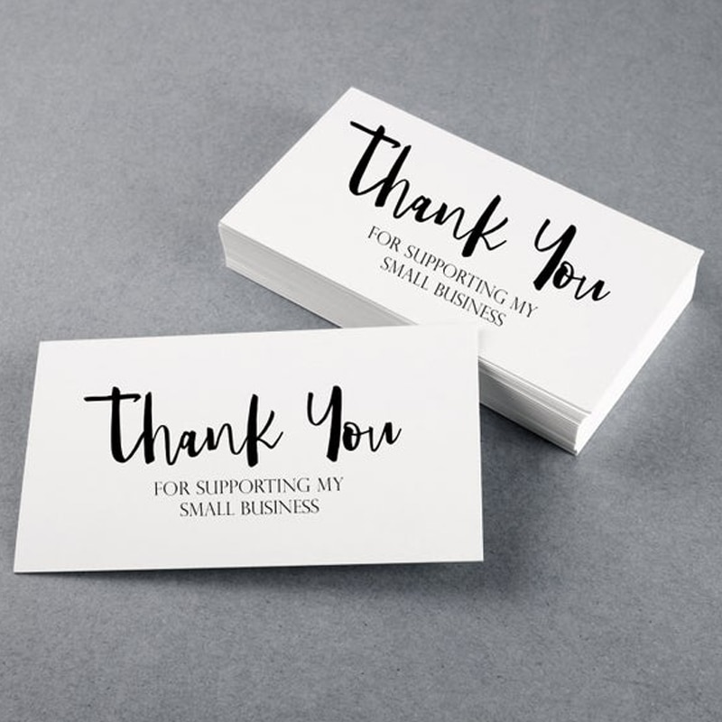 200pcs Thank You For Your Order Mini Card Pack Thank You For Supporting Small Business Card Multipack, Small Business Note Card