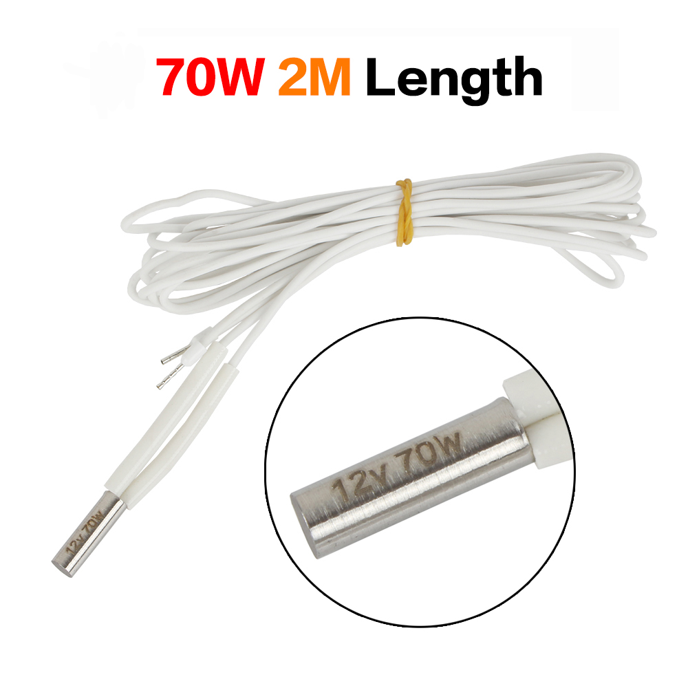 XCR 12V/24V 50W 70W wkład grzewczy części drukarki 3D Hotend rura grzewcza 6*20mm wysoka temperatura dla E3D V6 wulkan Heaterblock: 2.2mm / YELLOW