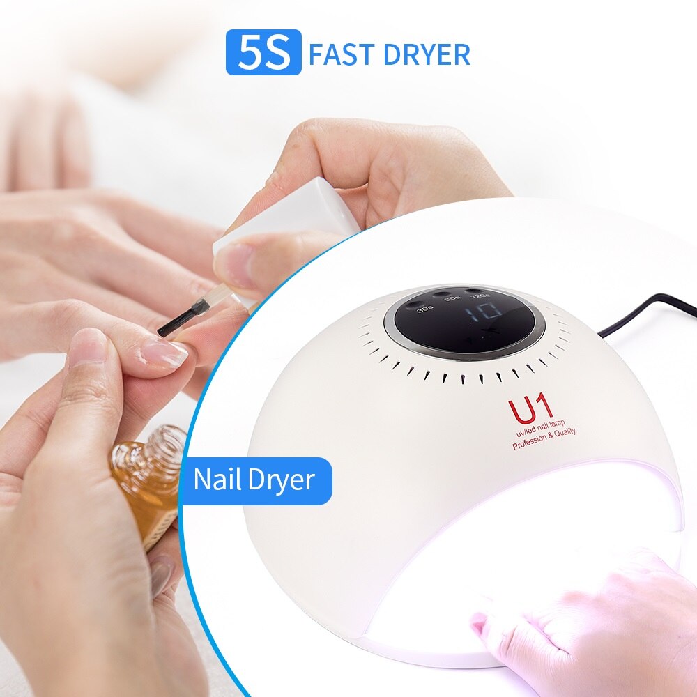 84W Nagel Droger Uv Led Nail Lamp 42 Led Lampen Gel Polish Curing Lamp Met 30 S/60 s/120 S Timer Lcd Display Nagels Droger Manicure