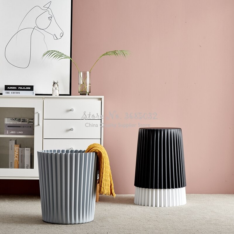 Table basse nordique en plastique bon marché, Table d&#39;appoint de salon, petite Table ronde, tabouret , décoration de maison