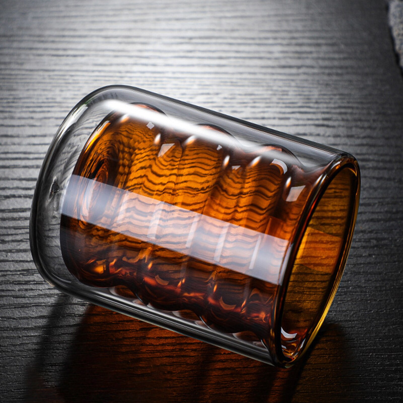 200ml bierglazen, koffiemok, fles, dubbelwandig glas, gekleurde draad, koffieglas, dubbelwandige geïsoleerde wijn-whiskymok