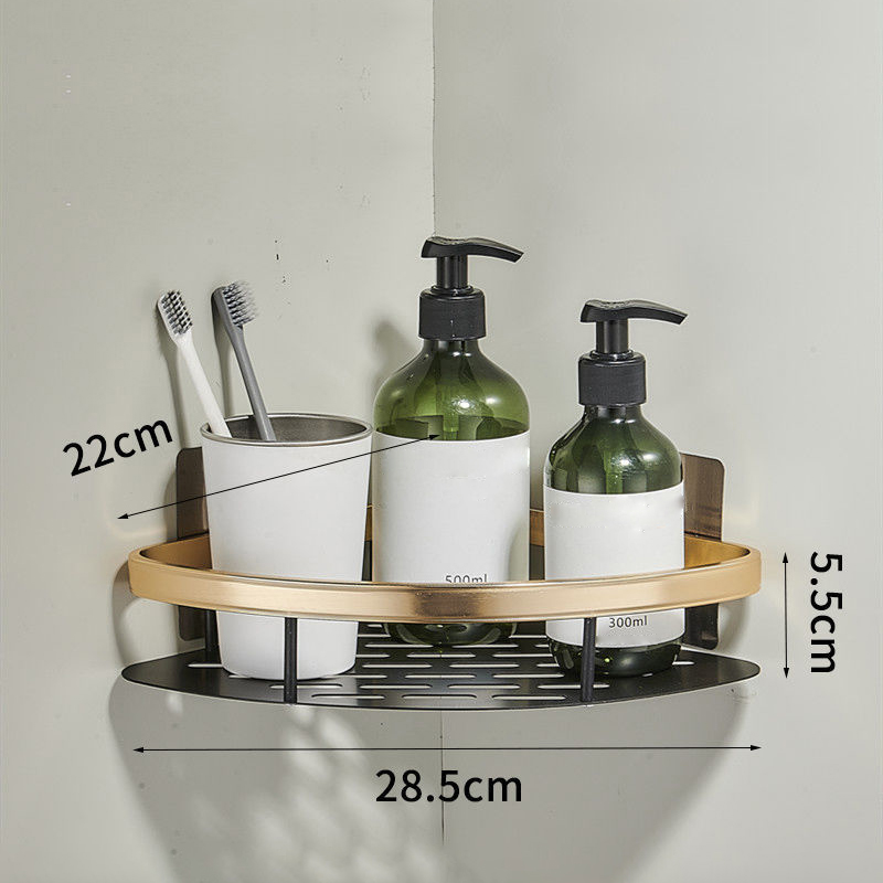 Keukenopslag badkamerplanken Organisator Aluminium Doucheplank Accessoires Shampoo Rek multi-scenario Geen boorplank