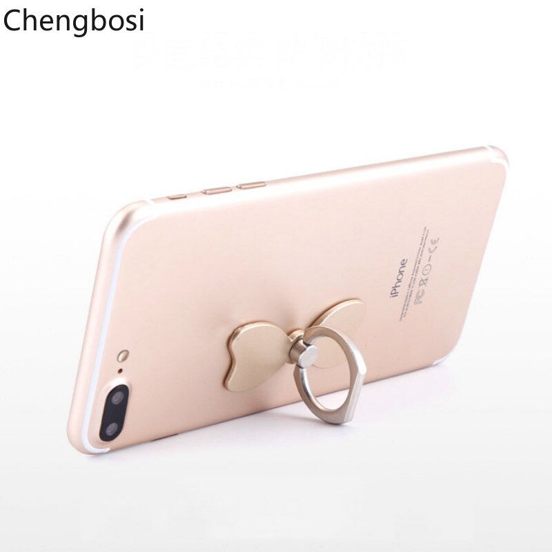 Bow Shape 360 Degree Metal Ring Finger Stand Bracket Holder For Smart Phone For iPhone6/6s/7 plus/8 for Samsung Huawei