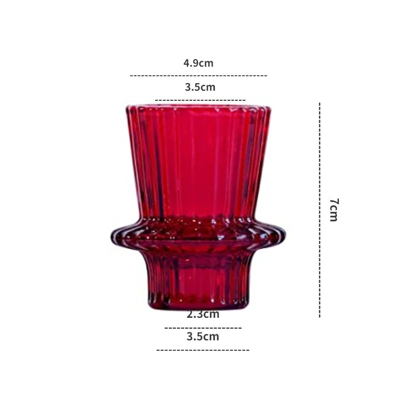 rot Mini Glas Kerzenhalter verjüngen Kerzen ständer kleine Tee licht Kerzenhalter Kerzenhalter Weihnachts dekor grünes Glas