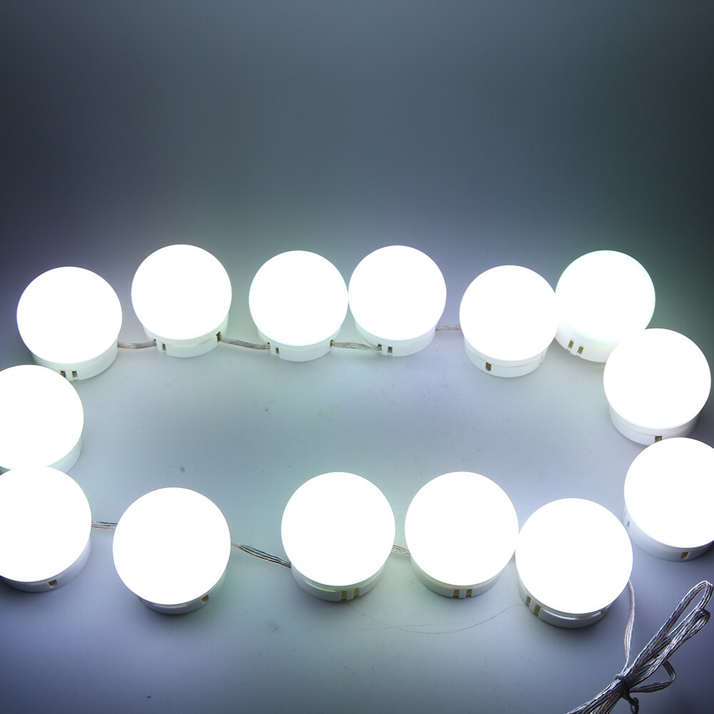 LED Cosmetic Mirror Light Bulb USB Charging Dressing Table Light DimmerSwitch Vanity Light Pocket Mirror For Dressing Table