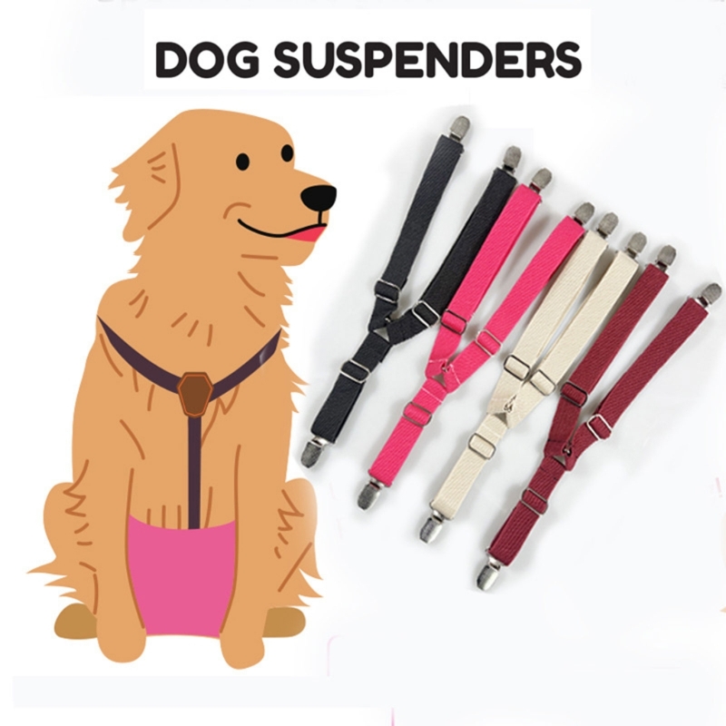 Adjustable Dog Diaper Suspenders for Pet Sanitary Pantie Comfortable Non-Slip Puppy Nappy Suspender Belly Bands for Pets